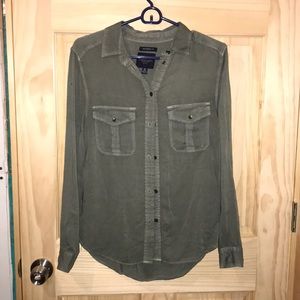 Army Green Boyfriend Fit Top